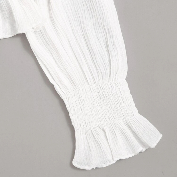 Off the shoulder women's crop peplum top - Picture 6 of 14